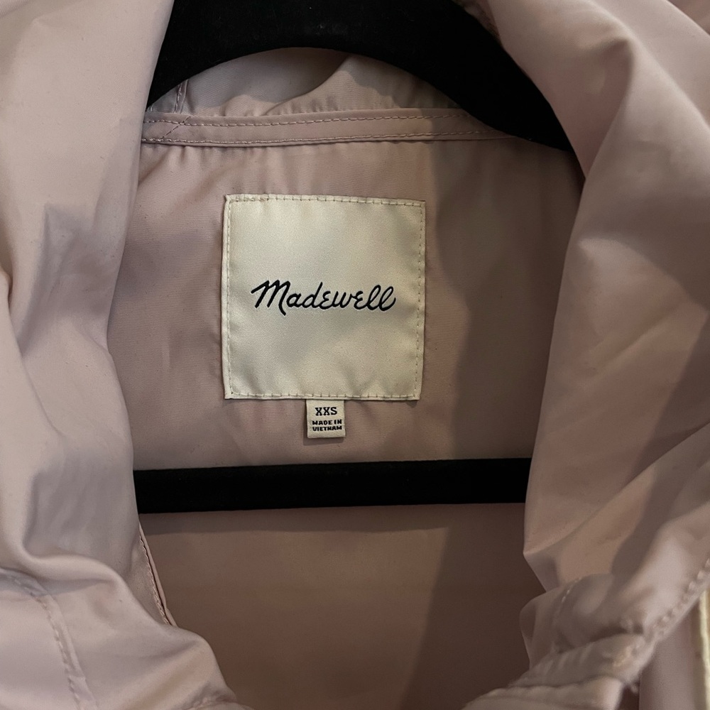 Madewell Mauve Pastel Windbreaker Jacket with Hood - Picture 2 of 6